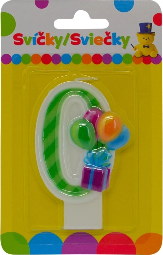 Rođendanska svijeća s balonima broj 0