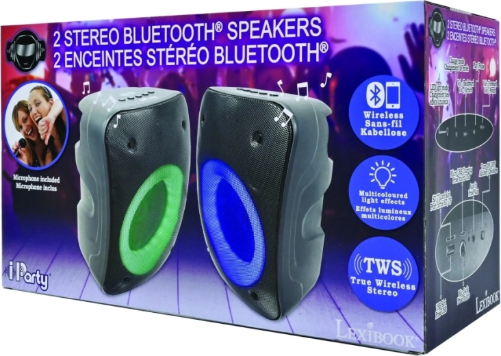 Lexibook iParty set prijenosnih Bluetooth zvučnika s mikrofonom