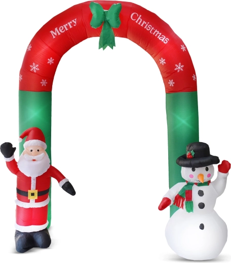 Inflatable Christmas arch 240 cm with LED lighting