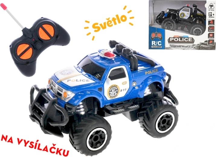 RC policijski terenski auto 14 cm sa svjetlom, 27 MHz