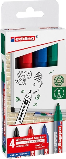 Edding 360 Whiteboard Markers – set of 4