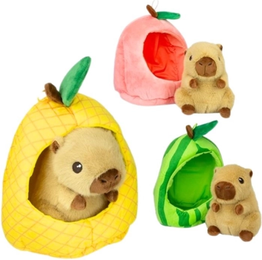 Plišani kapibara u voćnoj kućici 15 cm
