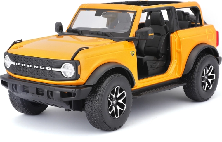 Maisto Ford Bronco Badlands narančasti model 1:18 bez vrata