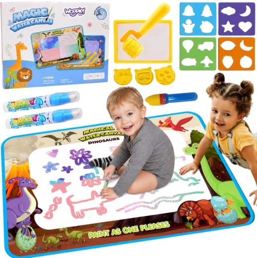 WOOPIE XXL magic water drawing mat with number stamps 100 × 80 cm