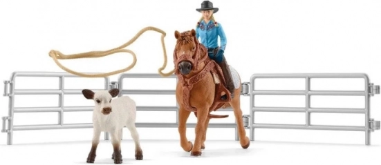 Set figurica kaubojke i hvatača lasom iz svijeta Farm World
