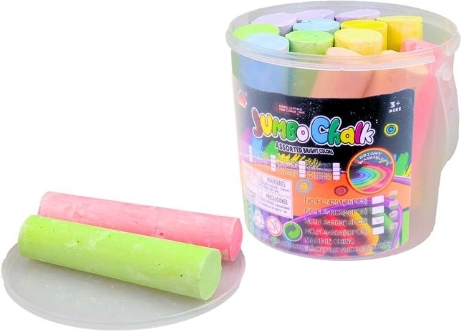 Colored sidewalk chalk in a tub (15 pcs)