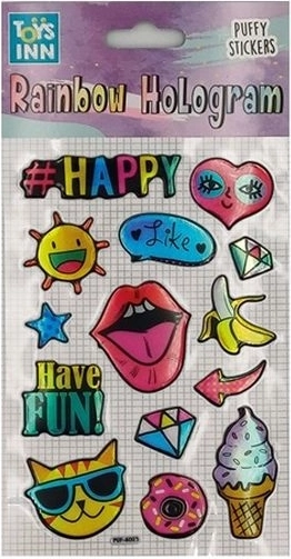 Stnux holografske naljepnice Rainbow Happy