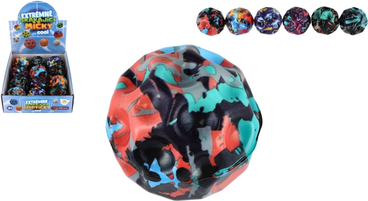 Ekstremno skakutava pjenasta loptica meteorit 6 cm, mix boja