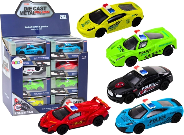 Policijski autić za igru 1:43 metalna konstrukcija s gumenim kotačima