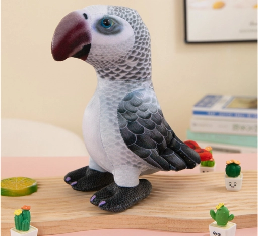 Plišani papagaj sivi 20 cm