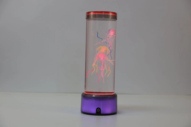 Mijenjajuća šarena lampa s plutajućim meduzama 33 cm
