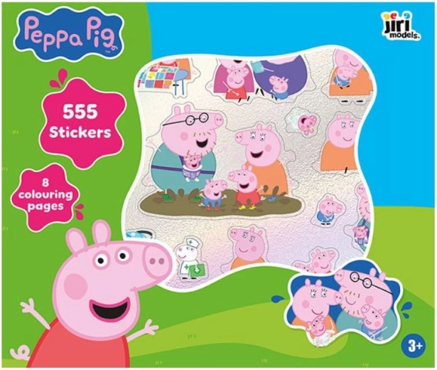 Pepa Prase kreativni set: 555 naljepnica i 8 bojanki