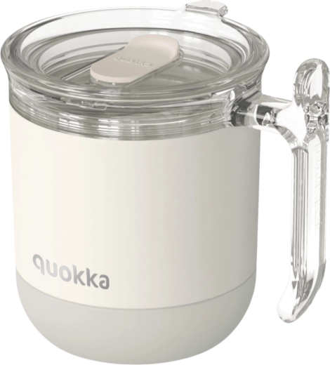 Termo šalica od nehrđajućeg čelika Quokka Wave Ivory siva 260 ml