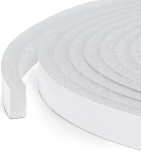 Self-adhesive foam insulation strip for windows and doors, 5 m, white, 10 mm