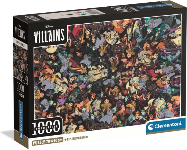 Puzzle CLEMENTONI Impossible Disney Villains 1000 dijelova