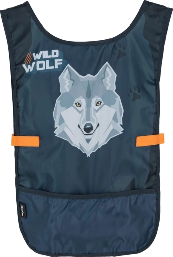 Dječje pončo pregača s motivom vuka