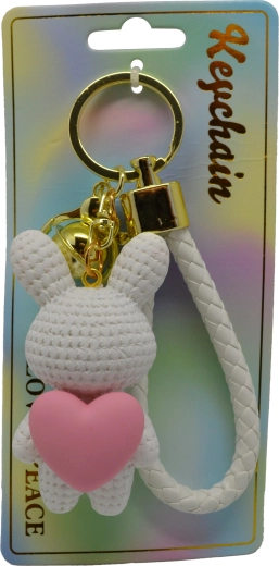 Privjesak za ključeve – zečić sa srcem