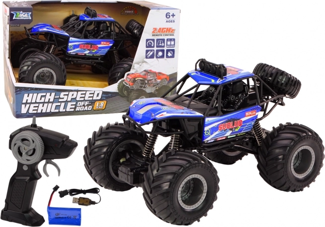 RC terensko auto 1:8 plavi amortizeri