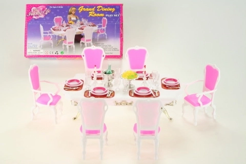 Glorie blagovaonski stol s dodacima za lutke