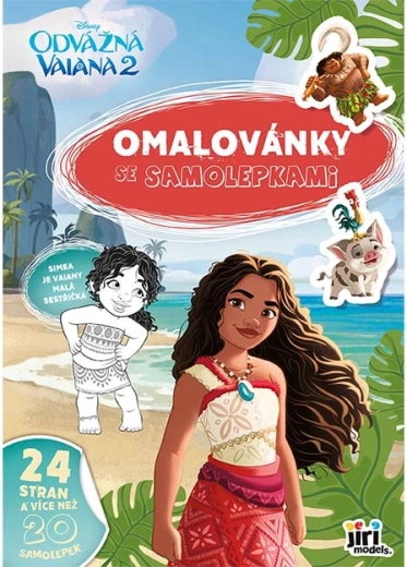 Bojanke A4 sa samoljepljivim naljepnicama Vaiana 2
