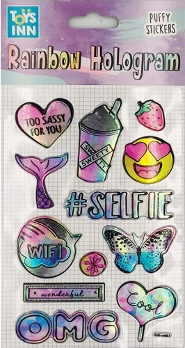 Holografske naljepnice Rainbow Selfie