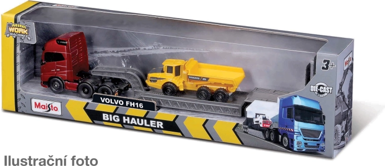 Maisto set velikog tegljača s mini radnim strojem