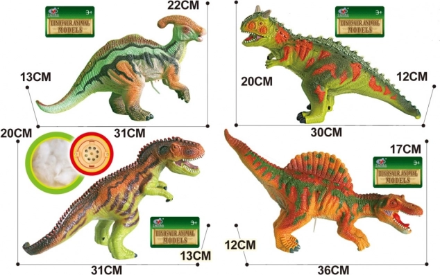 Mekani dinosaurus sa zvukom 38 cm – 4 vrste