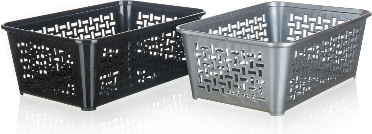 Plastična organizacijska košarica 30 × 20 × 11 cm, miks boja