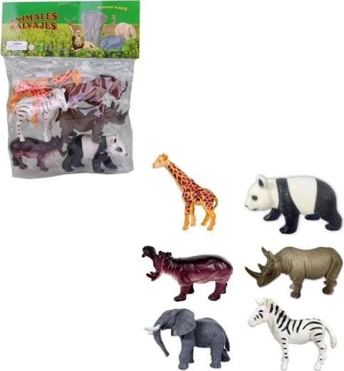 Safari animals in a bag (6 pcs)