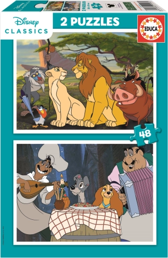 Educa Puzzle Disney Životinje 2x48 dijelova