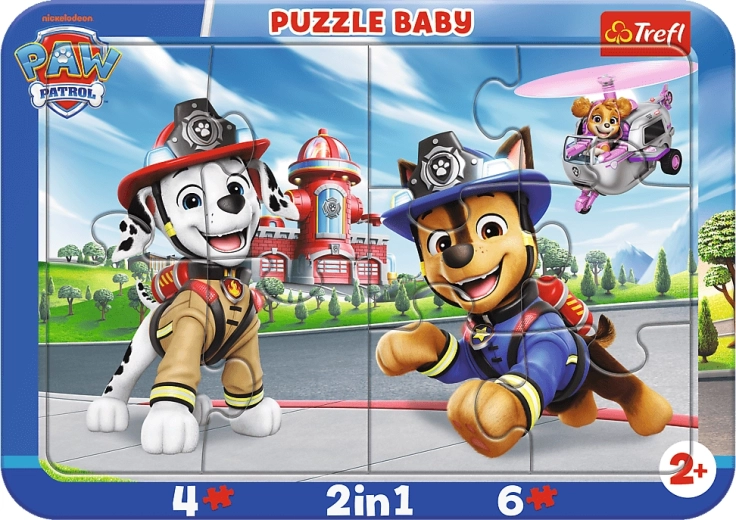 Trefl baby puzzle Patrolne šape: prijatelji 2u1 (10 dijelova)