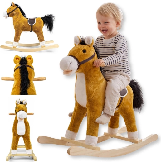 Rocking Horse Teddy Light Brown