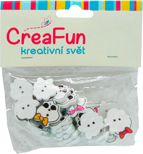 Šarene plastične lubanje 18 mm, set 30 kom