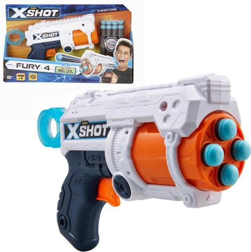 X-SHOT EXCEL Fury 4 s rotirajućom cijevi i 16 metaka