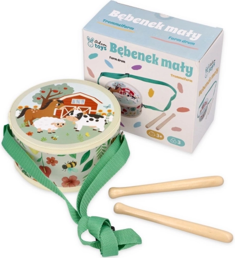 Adam Toys Children's Drum with Farm Motif - 1 piece