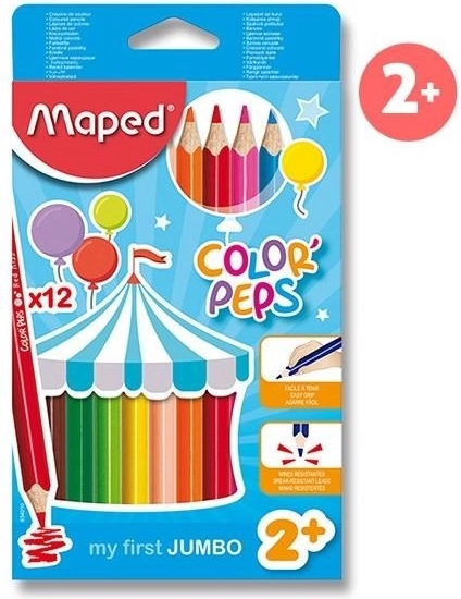 Maped trokutaste jumbo drvene bojice Color'Peps, 12 kom