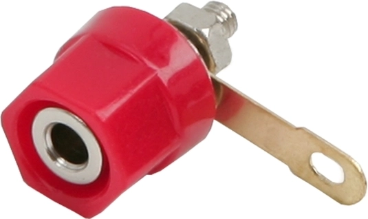 Panel-mount banana socket, red