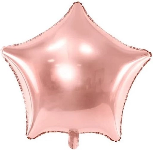 Folijski balon zvijezda rose gold 48 cm - 1 komad