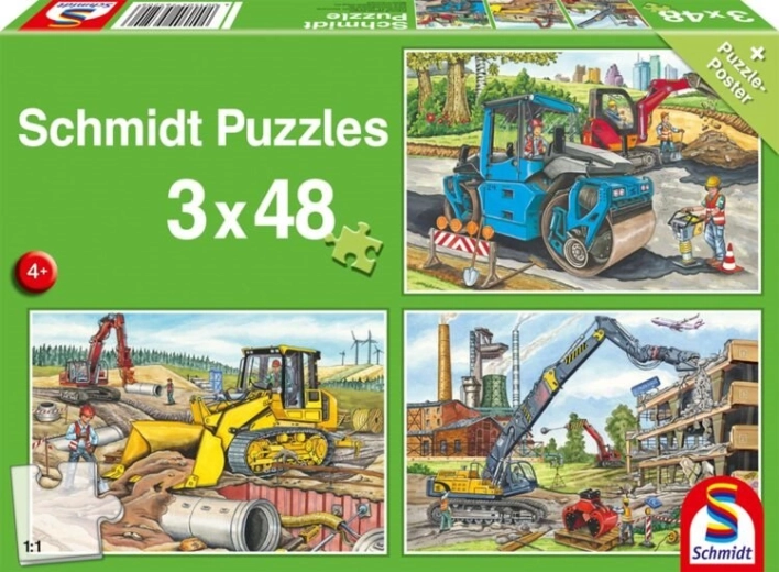 Puzzle SCHMIDT na gradilištu 3×48 dijelova
