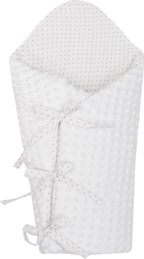 Luksuzna vezica zavinjalica od minky NEW BABY bijela 75 × 75 cm