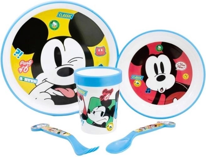 Plastični set za jelo Mickey Mouse 5 dijelova - 1 komad
