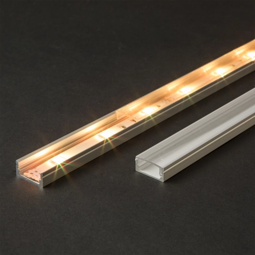 Transparent cover for aluminium LED profile