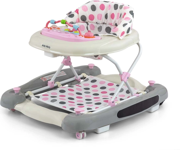 Milly Mally baby walker Patrol Plus pastel dots