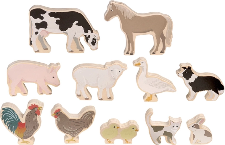 Micki drvene životinje za farmu – set od 11 figurica