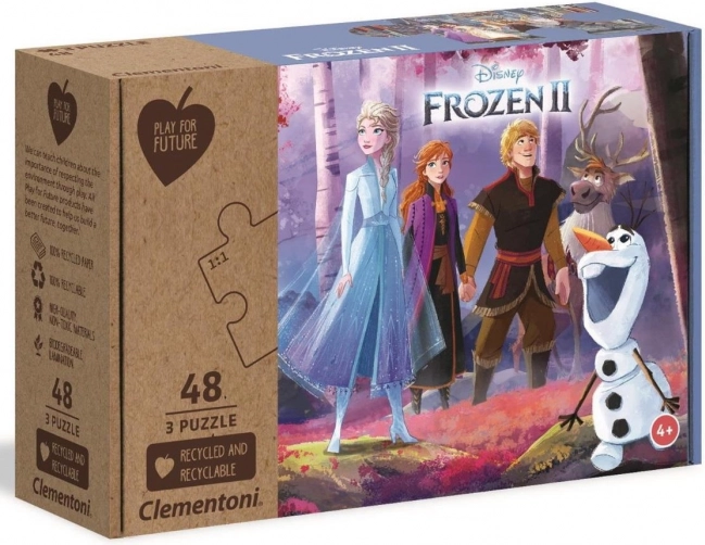 Dječje puzzle Snježno kraljevstvo 2 - 3x48 dijelova