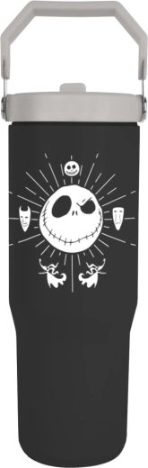 Putna termo šalica s ručkom THE NIGHTMARE BEFORE CHRISTMAS, crna