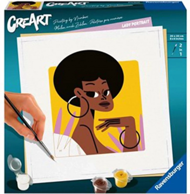 CreArt portret – slikanje po brojevima 20 × 20 cm