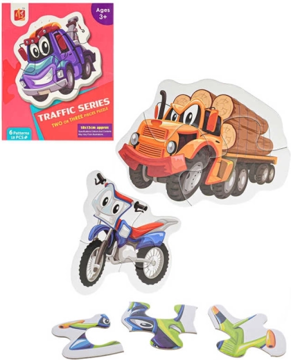 Puzzle 6 in 1 Vehicles – Large Pieces 18 Pieces