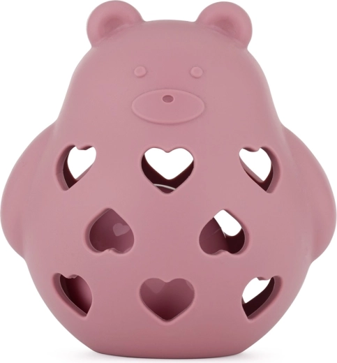 Petite&Mars silikonska zvečkalica i grickalica Bear Basil dusty rose