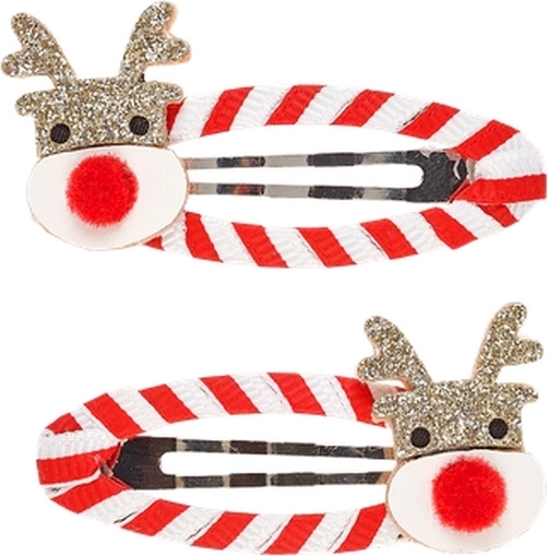 Souza! Noelix hair clips with a Christmas reindeer - 2 pieces
